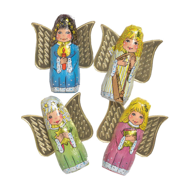 Storz Weihnachtsengel Vollmilch 30 x 10 g zarte Vollmilchschokolade in liebevoller Engelsform